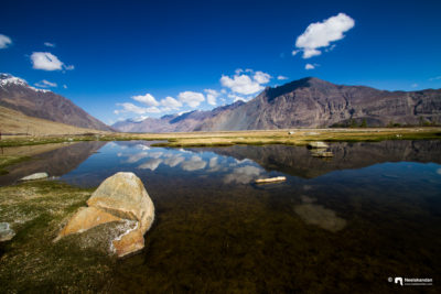 The landscape of Nubra Valley are so exotic, that one cant take eyes of that. So beautiful, so scerine. the skies are so blue, the water is so clear. the snow caped mountains. The himalayan range really beautiful and misterious