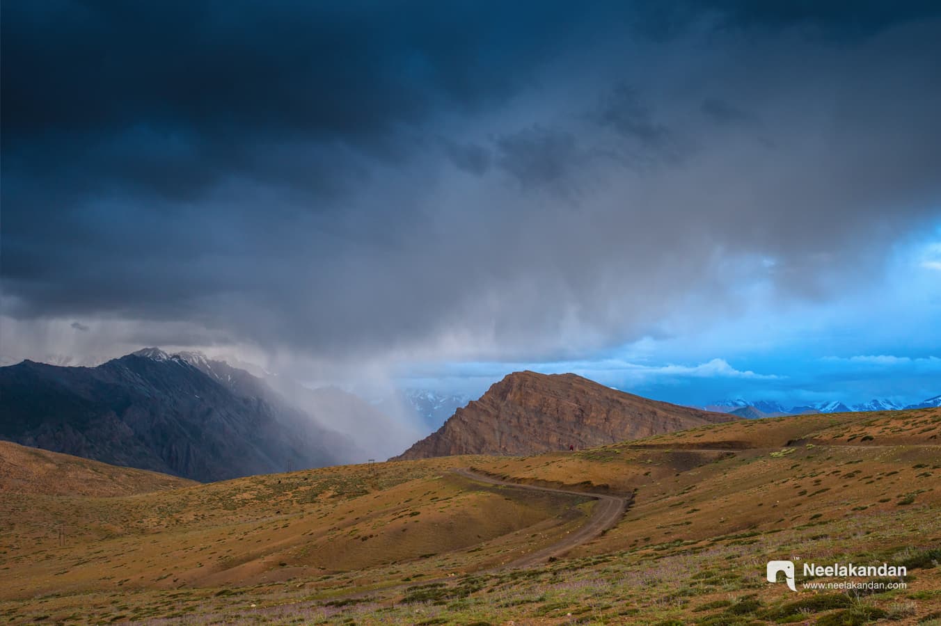 Saw this beautiful view of rain in the himalayas on the way to Langza