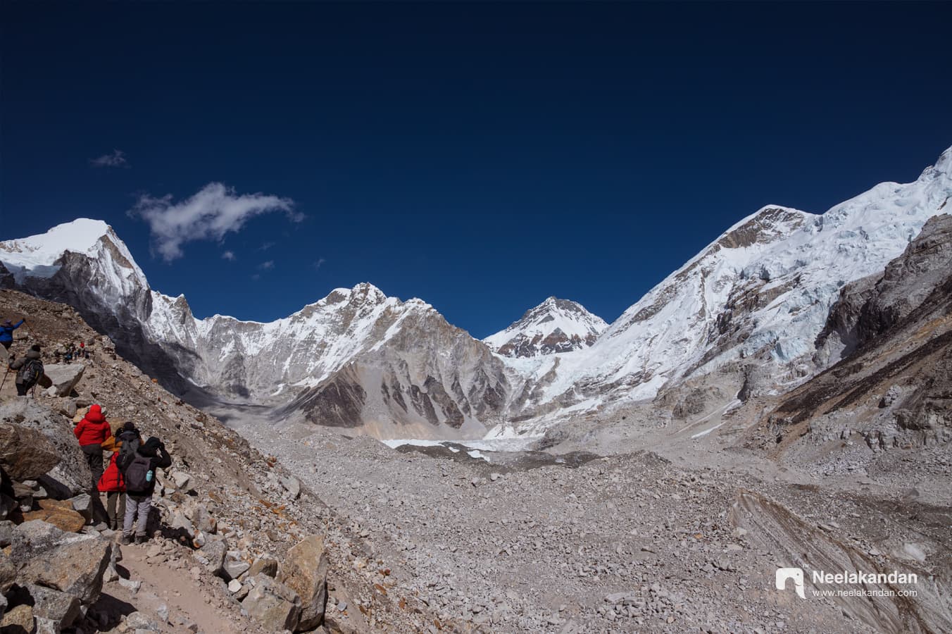 Majestic view of Khumbu glacier